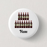 Happy Birthday Red Wine Bottles Customised