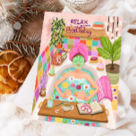 Happy Birthday Relax Woman Flowers Mum Girl Mother Card<br><div class="desc">A funny and beautiful birthday greeting card for a woman.</div>