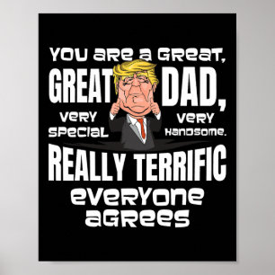 Happy Birthday Republican Dad Donald Trump Gifts Poster