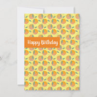 Happy Birthday Retro Citrus Oranges Fruity