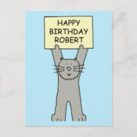 Happy Birthday Robert Cartoon Cat