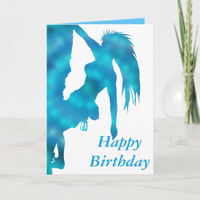 Happy Birthday rock climber card (Front)