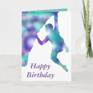 Happy Birthday rock climbers card