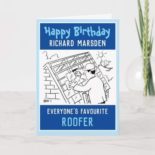 Happy Birthday Roofer Card (Front)