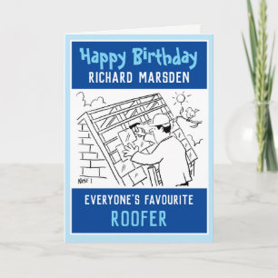 Happy Birthday Roofer Card