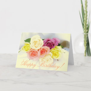 Happy Birthday! rose bouquet Card