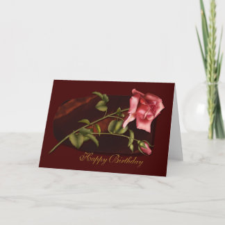 Happy Birthday Rose Card