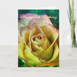 Happy Birthday Rose Personalizable Card