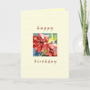 happy birthday, roses card