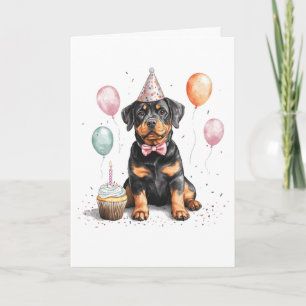 Happy Birthday Rottweiler Dog Card