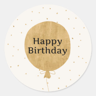 Happy Birthday Round Sticker Sheet