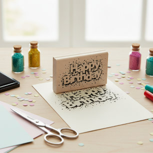 Happy Birthday Rubber Stamp