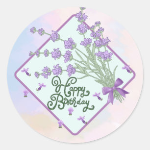 Happy Birthday Runder Aufkleber Classic Round Sticker