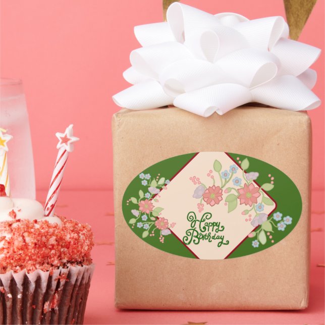 Happy Birthday Runder sticker (Party)