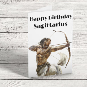 Happy Birthday Sagittarius Zodiac Centaur Card