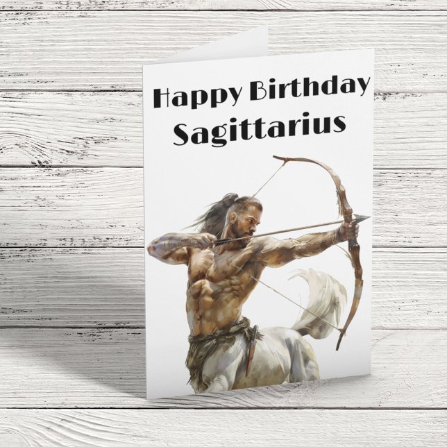 Happy Birthday Sagittarius Zodiac Centaur Card (Creator Uploaded)