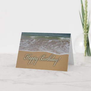 Happy Birthday Sand Beach Card