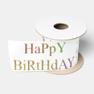 Happy Birthday Satin Ribbon