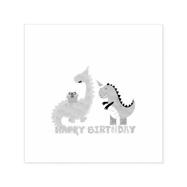 Happy Birthday saurus Self-inking Stamp (Design)