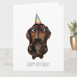 Happy Birthday Sausage Dog  Card