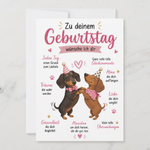 Happy Birthday Sausage Dog Card for Dog Lovers
