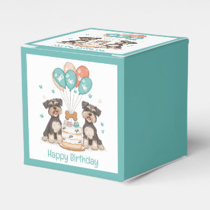 Happy Birthday Schnauzer Dogs Favour Box