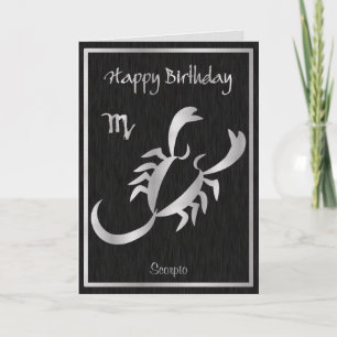 Happy Birthday Scorpio Horoscope Elegant Card
