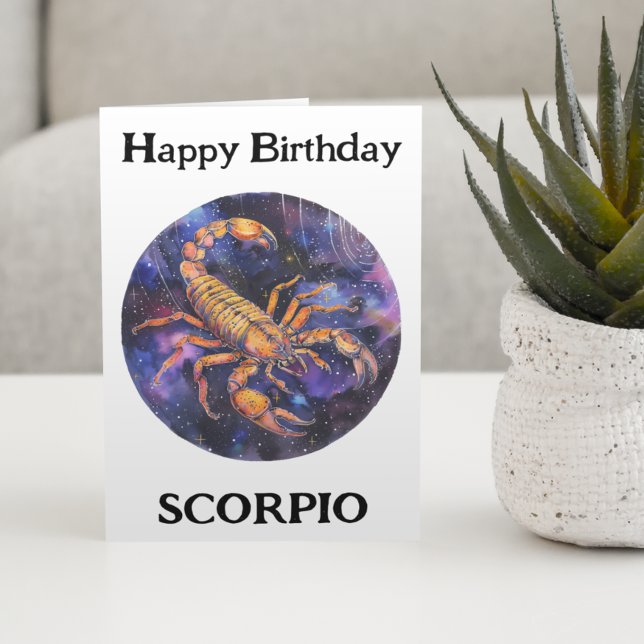 Happy Birthday Scorpio Zodiac  Card (Creator Uploaded)