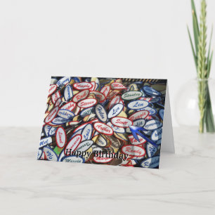 Happy Birthday SCOTT VINTAGE UNIFORM NAME TAG Card