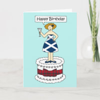 Happy Birthday Scottish Flag Dress and Tartan Bow