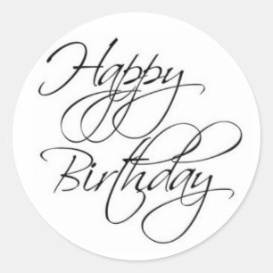 Happy Birthday Script Sticker