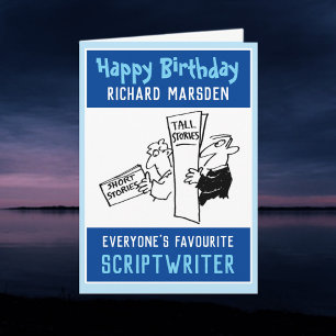Happy Birthday Scriptwriter. Scriptwriter Birthday Card