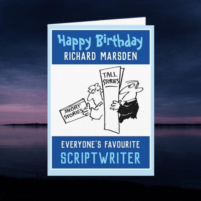 Happy Birthday Scriptwriter. Scriptwriter Birthday Card (Creator Uploaded)