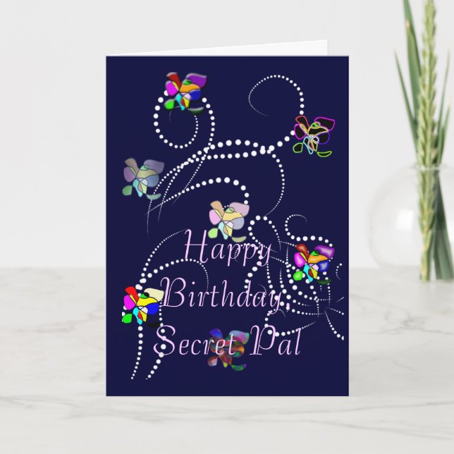 happy birthday secret pal card (Front)