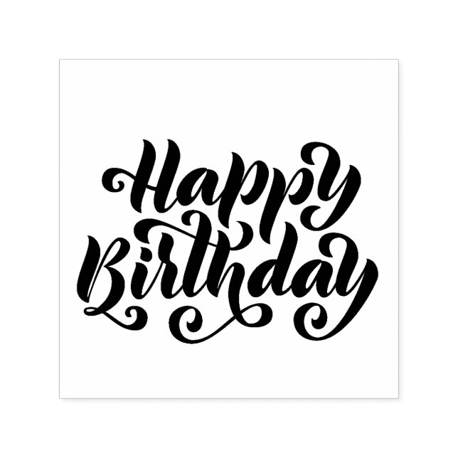 Happy Birthday Self Inking Rubber Stamp (Design)