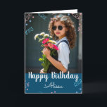 Happy Birthday Selfie Custom Name Confetti Card<br><div class="desc">Happy birthday card,  confetti overlays,  and text with custom name option. Inside text is all adjustable. Great for any birthday.
Just pick your favorite photos and have fun designing your custom birthday card.</div>