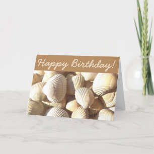 Happy Birthday, Shells Sunny Summer Tropical Beach Card