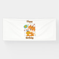 Happy Birthday Shiba Inu 2.5x6 Vinyl Banner