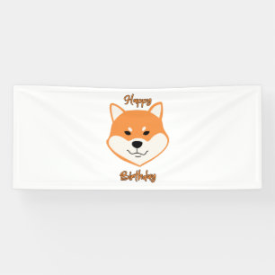 Happy Birthday Shiba Inu Original 2.5x6 Vinyl Banner