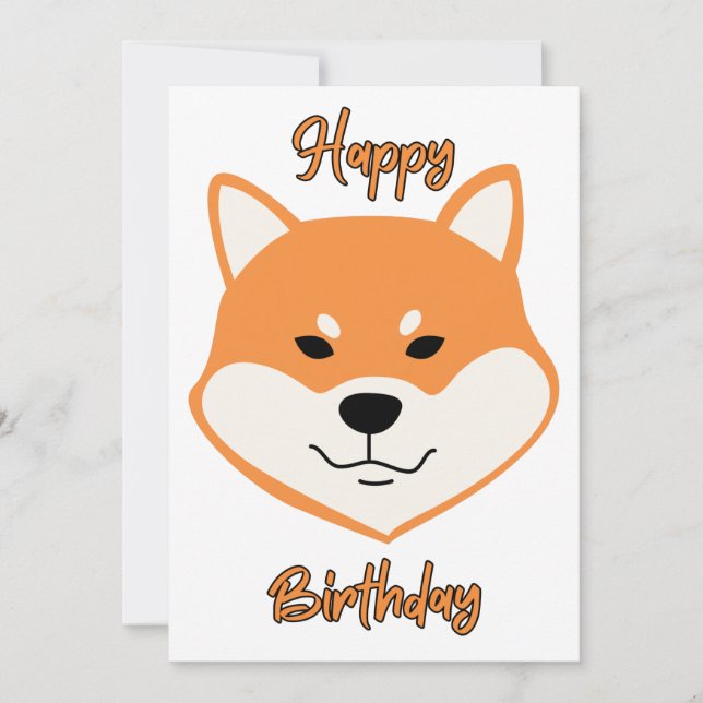 Happy Birthday Shiba Inu Original Invitation (Front)