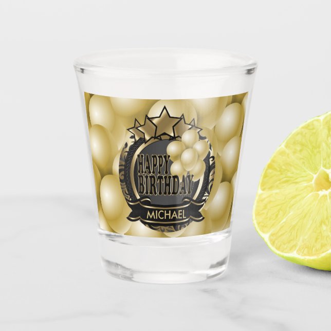 Happy Birthday  Shot Glass (Front)