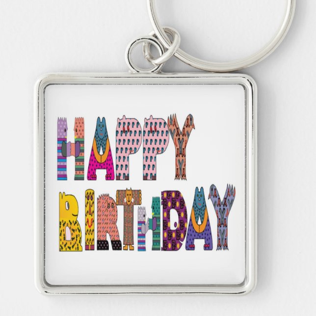 "HAPPY BIRTHDAY" SIGN KEY RING (Front)