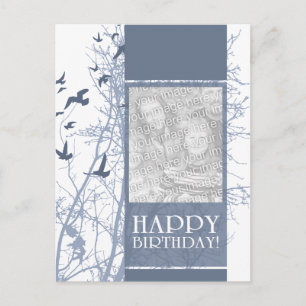 happy birthday (silhouscreen) postcard