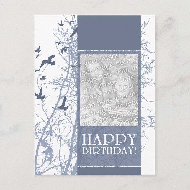 happy birthday (silhouscreen) postcard (Front)