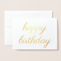 Happy birthday simple calligraphy Gold