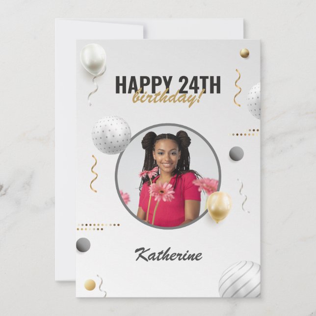 Happy Birthday Simple Custom Photo Gift (Front)