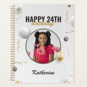 Happy Birthday Simple Custom Photo Gift Planner
