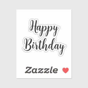 Happy Birthday Simple Minimalist Black Typography