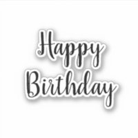Happy Birthday Simple Minimalist Elegant Custom