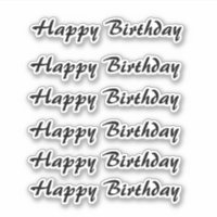 Happy Birthday Simple Minimalist Typography Black